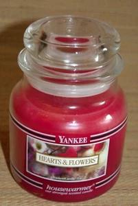 HTF Yankee Candle Hearts & Flower 14.5 Oz Jar Black Band Candle NEW/ UNLIT # - Picture 1 of 4