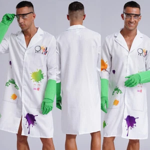 Men Set Halloween Suit Glasses Outfit Mad Clubwear Dress Up Role Play 3-piece - Picture 1 of 18