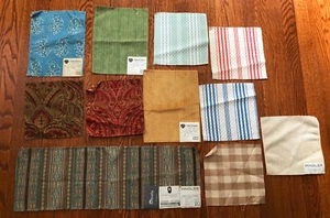 PINDLER 17 pcs Mixed Lot 8 1/2" - 26 1/2" Fabric Samples - Picture 1 of 12