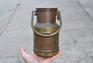 Antigua olla batidora de leche de cobre/latón Jean Paul Thevenot de colección - Imagen 1 de 9