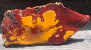 Mookaite Jasper Slab 5.5"x2.6" Australia - Agate Jasper Rough Slab Cabbing M01 - Picture 1 of 14