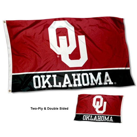 OU Sooners Flag Double Sided 2-Ply 3x5 Foot Outdoor Banner Cover
