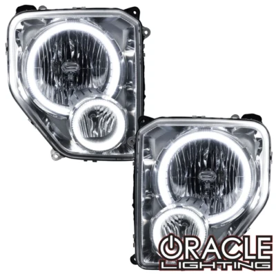 Oracle Lighting Pre-Assembled Halo Headlights White For 08-12 Jeep Liberty - Image 1 of 4