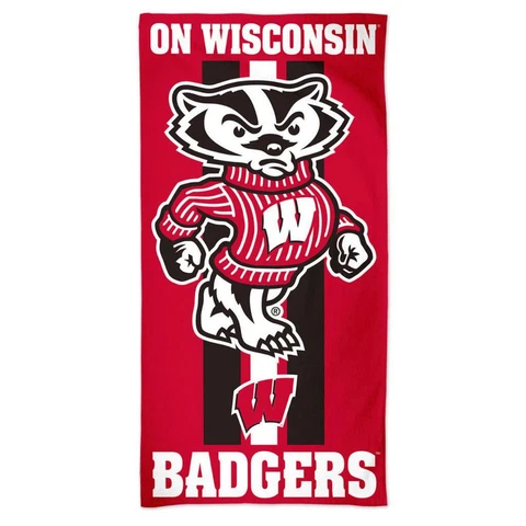 Wisconsin Badgers 30x60 Beach Towel [NEW] NCAA Blanket Vacation Summer Pool Cover
