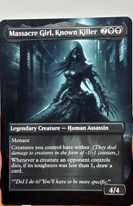 Massacre Girl, Known Killer Proxy Card with Custom designed art - Picture 1 of 2