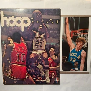 Bill Walton-Program from 2nd NBA game 10/19/1974 v. Pistons + signed 5 X 8 photo - Picture 1 of 6
