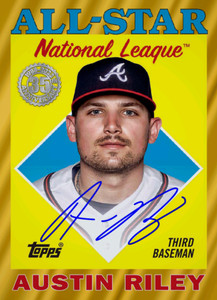 Topps Bunt Midsummer Classic 23 Gold 1988 All-Star Sign Austin Riley Super Rare