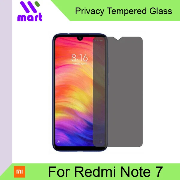 Privacy Tempered Glass Screen Protector for Xiaomi Redmi Note 7 - Image 1 of 1