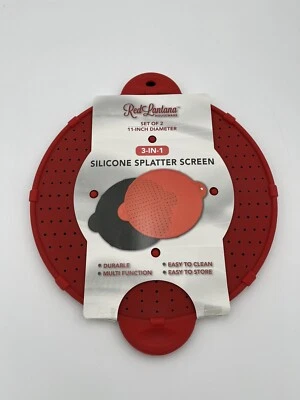 Psilicone splatter screen Red Lantana Set Of 2 (2 Pack) 4 Pcs.