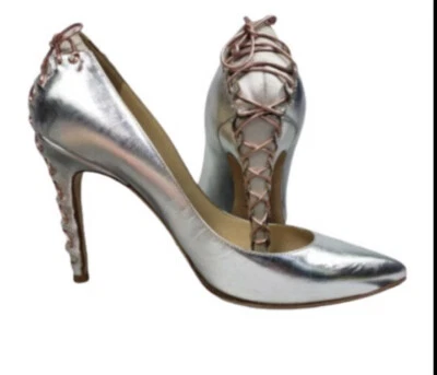 Alexandra Neel Hermoso Tan Bonito Sexy Elegante Plateado Corsé Tacones 7 1/2/37 1/2 Foto 1 de 4