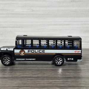 Hot Wheels 1989 Prisoner Transport 013 Bus Black W/ White & Gold Colored Stripes - Picture 1 of 8