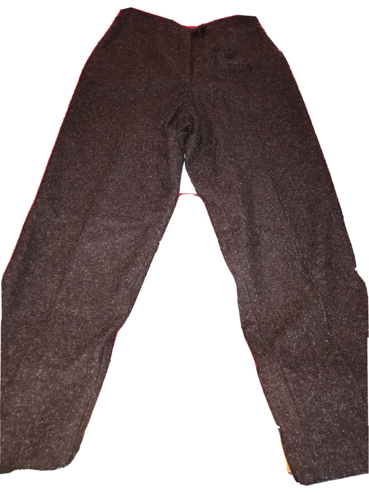 Pantalones de Colección Norton McNaughton Forrados de Lana Bolsillos Tiro Alto Marrón Talla 10 Foto 1 de 4