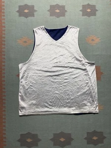 Vintage Nike tank top mesh basketball jersey reversible center swoosh check XXL - Picture 1 of 11