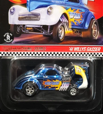 Hot Wheels 41 1941 Willys Gasser 2020 RLC Selections Red Line Club Car Wild Blue - Image 1 of 4