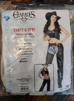 Chaps & Vest Set Cowgirl Sheriff Custom Size M Brand New in Original packaging. - Image 1 of 3
