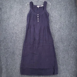 Malvin Dress Womens S Small Purple I Love Linen Henley Pleated Midi Sleeveless - Picture 1 of 11