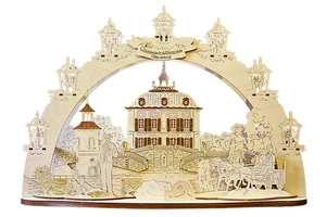 3D LED Schwibbogen Dresden Moritzburg Fasanenschlösschen - Holzkunst aus Sachsen - Bild 1 von 2