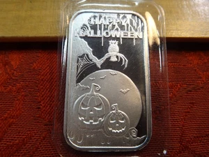 Zucche Happy Halloween 1 oz .999 lingotto argento lotto A - senza riserva - Foto 1 di 3