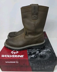 Wolverine Men's Floorhand Waterproof Soft Toe Work Dark Brown W10682 Size 9 EW - Picture 1 of 11