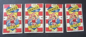 Konvolut 4 alte Vintage - YANKEE GIRL - TABAK ETIKETTEN - 10 Cent Schnitt - Bild 1 von 1