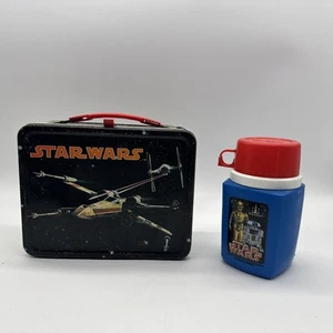 1. Jahr Star Wars Metall Brotdose Thermoskanne 1977 A New Hope X-Wing Mos-Eisley - Bild 1 von 23