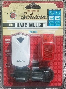 Juego de luces delanteras y traseras LED Schwinn nuevas en paquete envío gratuito seguridad bicicleta  - Imagen 1 de 8