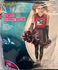 Geist Halloween Zombie Cheerleader Kostüm gruselig Kind Größe XL (14-16) EUC - Bild 1 von 3