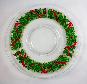 Avon Holiday Hostess Collection Christmas Platter 11" Holly Berry 1981 - Picture 1 of 8