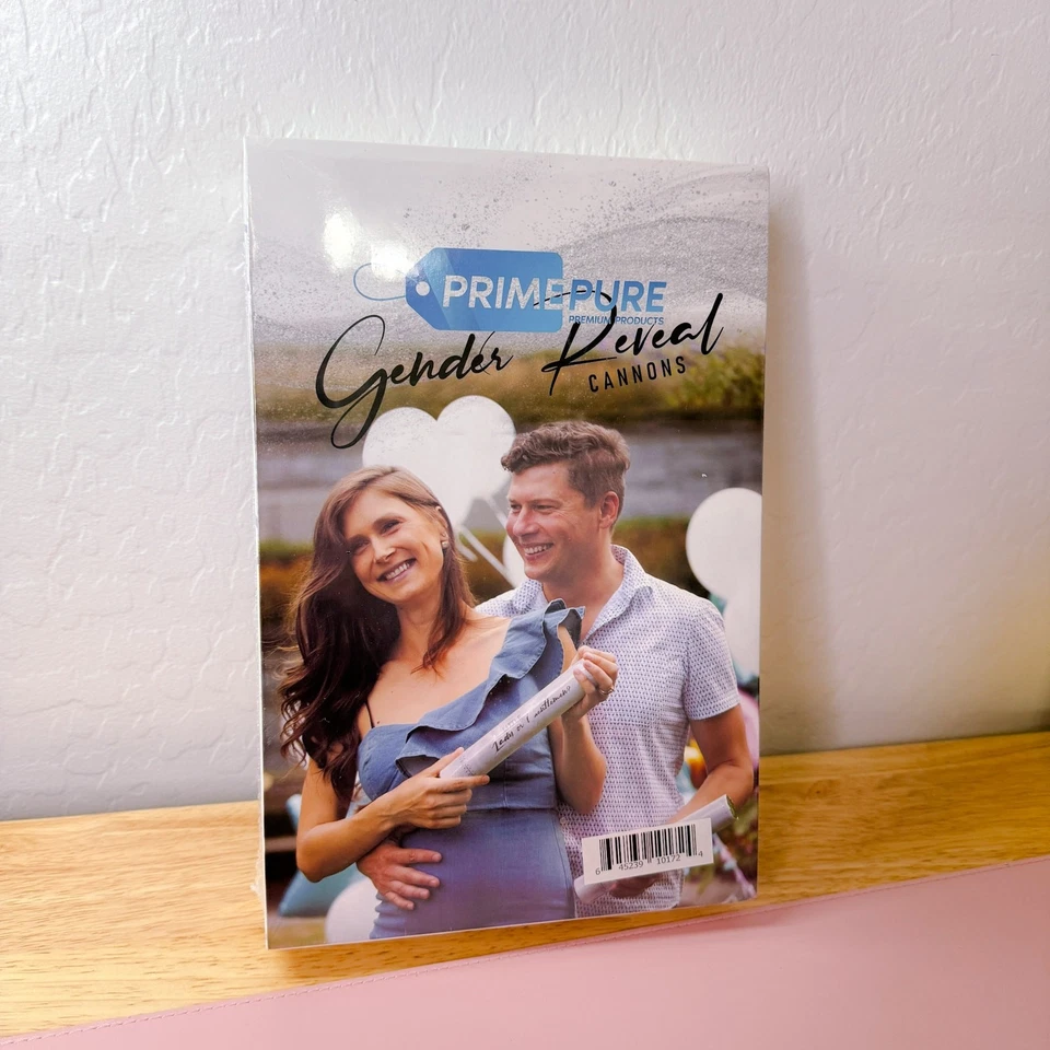 PrimePure Baby Girl Pink Gender Reveal Cannons Party Twist Powder Confetti NEW - Image 1 of 3