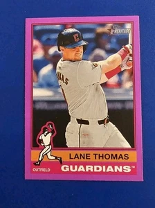 Cleveland Guardians Lane Thomas 2025 Topps Heritage Pink Parallel #261 - Picture 1 of 2