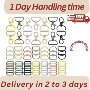 56 Pieces D Rings for Purse Bag Hardware Purse Hardware for Bag Making Buckles C - Picture 1 of 3