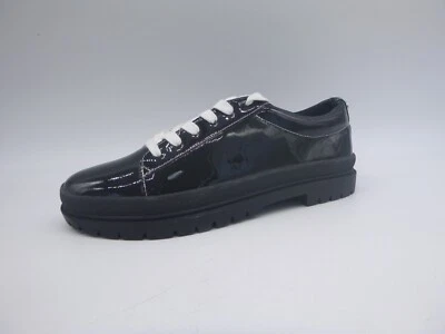 Steve Madden Black Patent Leather Lace Up Sneakers Women's Sz 10 M - Image 1 of 4