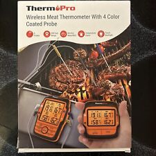 NEW! THERM PRO Wireless Meat Thermometer with 4 Color Coated Probes.