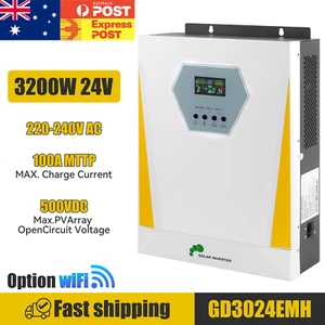 3200W Off Grid Solar Hybrid Inverter Charger MPPT 100A Support 24V battery - Picture 1 of 14