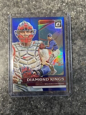 2022 DONRUSS OPTIC WILLSON CONTRERAS /75 *DIAMOND KINGS - BLUE PRIZM* - Image 1 of 2