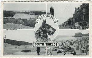 MARSDEN BEACH, OCEAN ROAD, SOUTH SHIELDS, MULTI VIEW - Durham Postcard - Picture 1 of 2