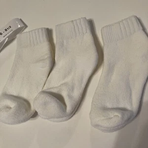 Kids Vintage 1/4 Socks THICK Full cushion Cotton White Size 6-8 - Picture 1 of 3