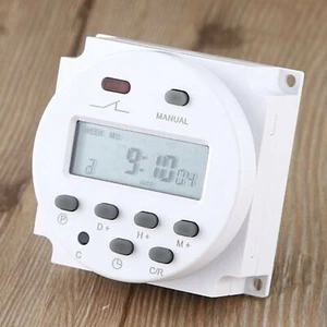 DC 12V Digital LCD Power Programmable Timer Time Switch Relay 16A Amps W7E9 - Picture 1 of 6