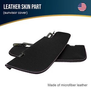 Fits 2005-2009 Ford Mustang Carbon Sunvisor Pink Stitch  - Picture 1 of 10