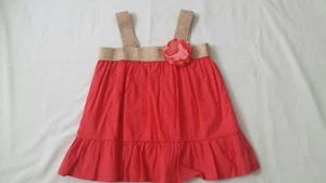NWoT Gymboree Desert Dreams Girls Coral Metallic Corsage Top 6 - Picture 1 of 3