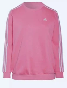 Adidas 3S Essent Crew Pullover Big Kids Pink Sweatshirt Size XL 16 - Picture 1 of 4