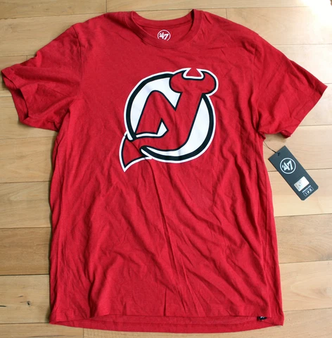 '47 Brand New Jersey Devils Logo Red NHL T-shirt New With Tags - Men's size XXL Cover