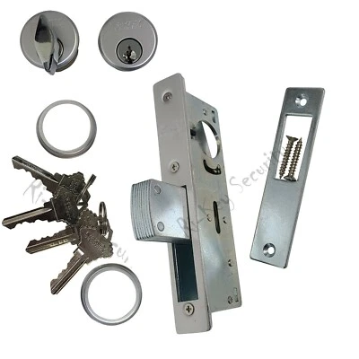 RI-KEY SECURITY Storefront Door Mortise Lock Bolt Deadbolt with 2 Cylinder Adams Rite Cam SC1-TT