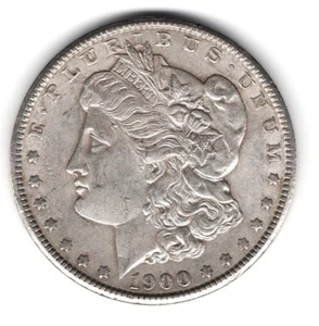 1900 P Morgan Silver Dollar 90% Silver AU Uncirculated - Bild 1 von 2