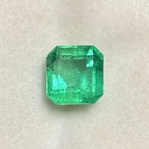 Colombian Emerald Gemstone Natural Green 1.14 Carat Genuine Loose Gem 6x6mm - Picture 1 of 10