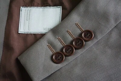 Traje Chaqueta Pantalones Missoni Lana Taupe Claro 2 Piezas Talla 42L Hecho en Italia  Foto 1 de 4