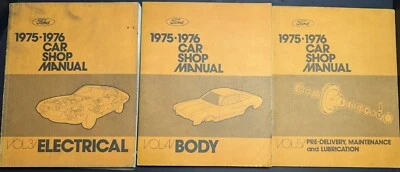 Lincoln Continental Mark IV 1975 1976 manual de reparación de taller juego de 5 volúmenes/3 Foto 1 de 4