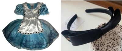 DISFRAZ/BANDA LAZO DE ALICIA EN EL PAÍS DE LAS MARAVILLAS DISNEY TALLA 4 AZUL USADO EN EXCELENTE ESTADO Foto 1 de 4