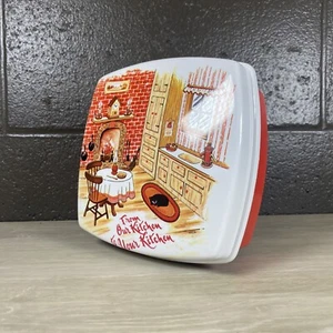 VINTAGE MCM Christmas COOKIE CANDY Container "FROM OUR KITCHEN TO YOUR KITCHEN" - Picture 1 of 13