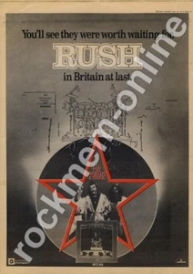Rush All The Worlds A Stage 6672 015 LP Advert 1977 - Picture 1 of 1